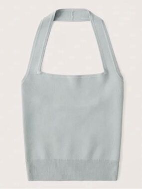 Abercrombie & Fitch elevated knit halter top women’s XS tank top Sage A&F top